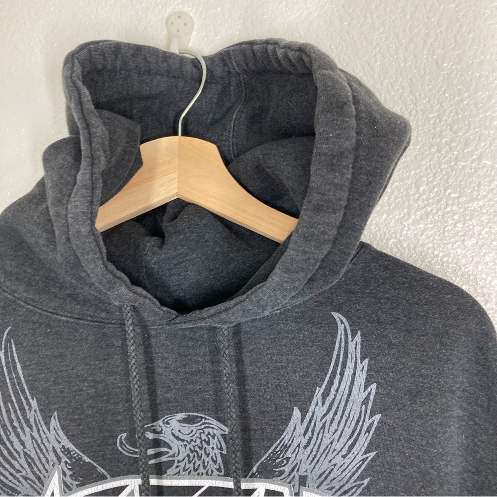 No Fear Hoodie Y2K Mens Medium Grunge Skate  Dark Gray Tribal - Picture 11 of 16